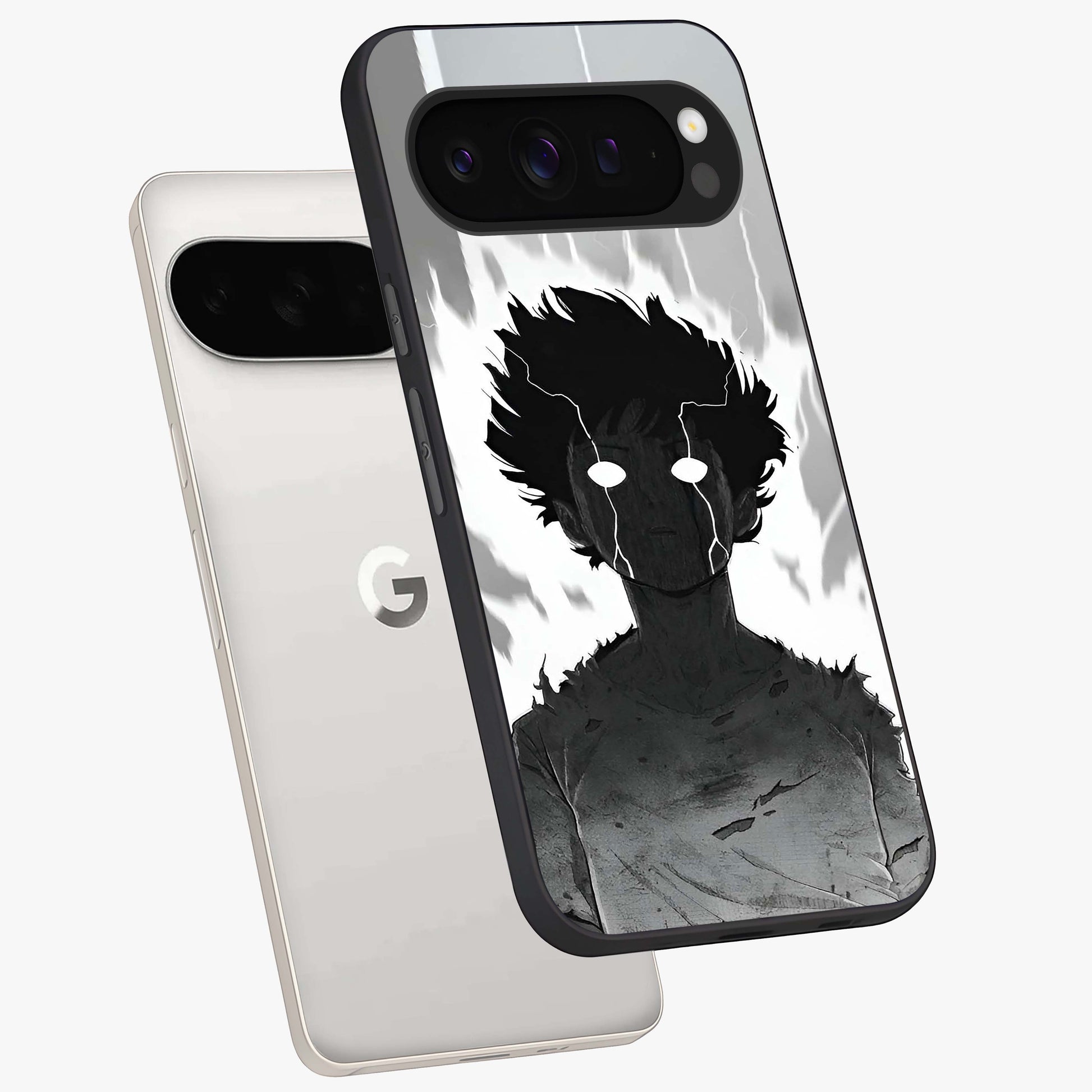 Awakened Inner Rage Glass Case displayed in angled mockup highlighting powerful graphic design and bold artistic theme.