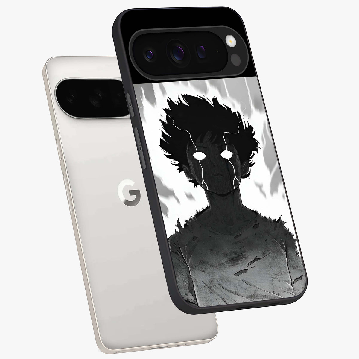 Awakened Inner Rage Glass Case displayed in angled mockup highlighting powerful graphic design and bold artistic theme.