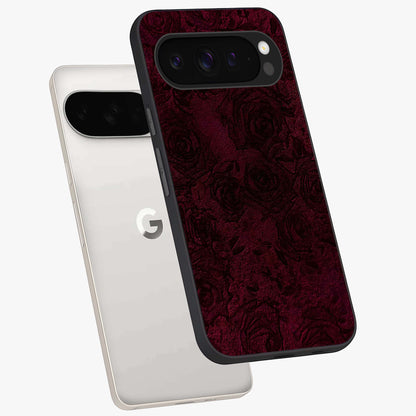 Crimson Fade Flow Glass Case displayed in angled mockup highlighting smooth gradient design with modern aesthetic style.