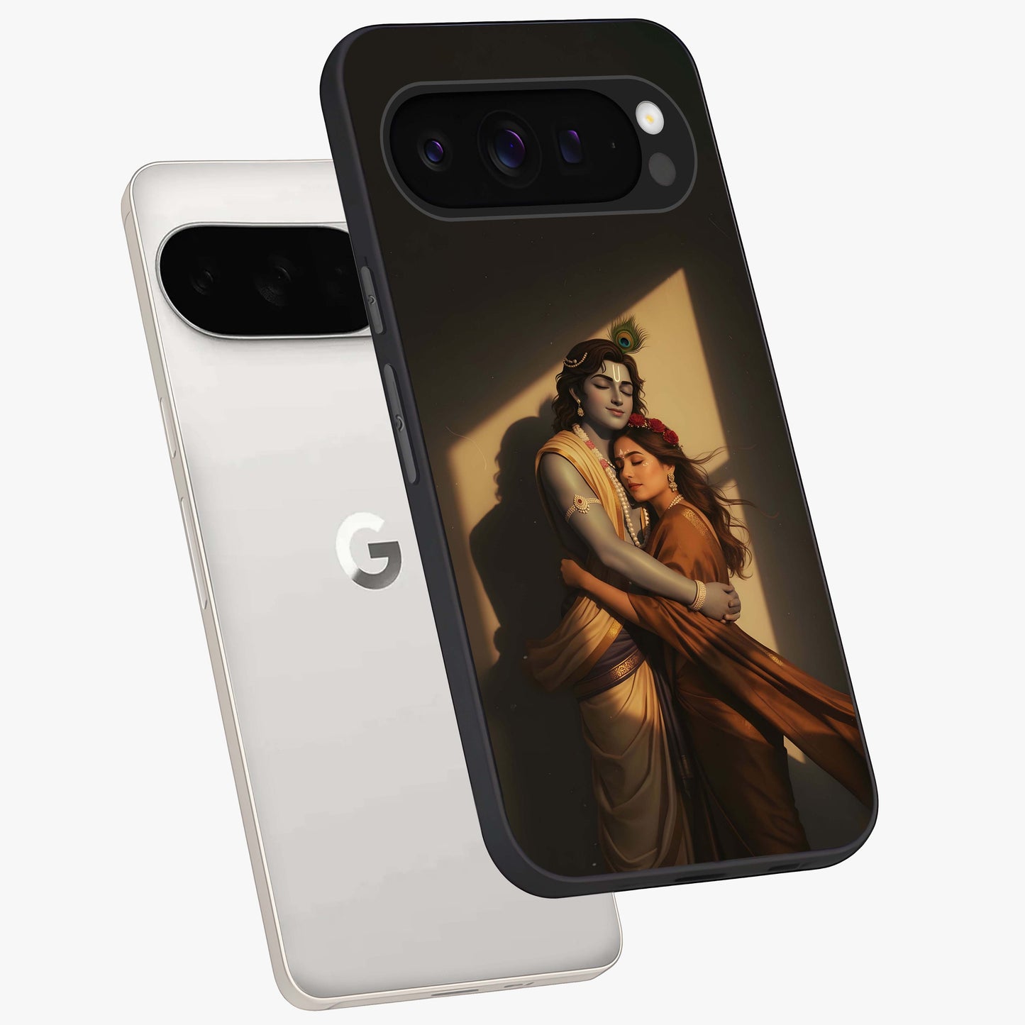 Divine Eternal Love Glass Case displayed in angled mockup highlighting elegant divine inspired design with peaceful aesthetic.