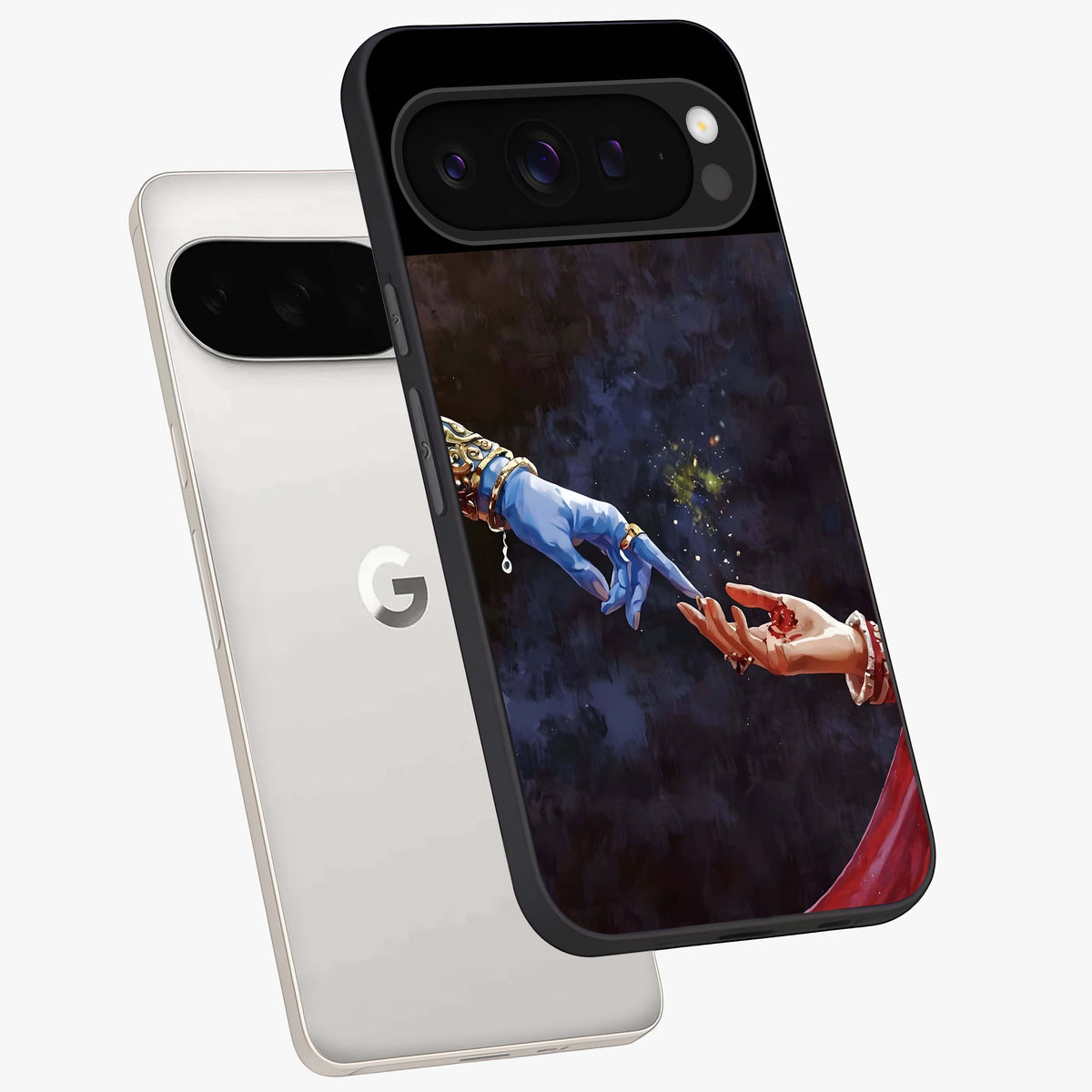 Divine Touch Eternal Glass Case displayed in angled mockup highlighting elegant divine inspired design with calm aesthetic style.