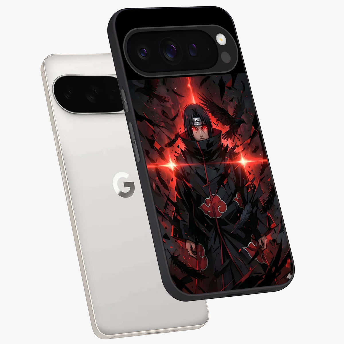 Focused Blade Discipline Glass Case displayed in angled mockup highlighting clean minimal text artwork with modern aesthetic style.