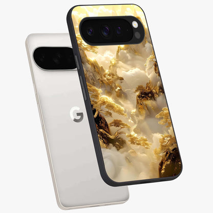 Gates Of Illumination Glass Case displayed in angled mockup highlighting radiant portal inspired design with fantasy aesthetic.