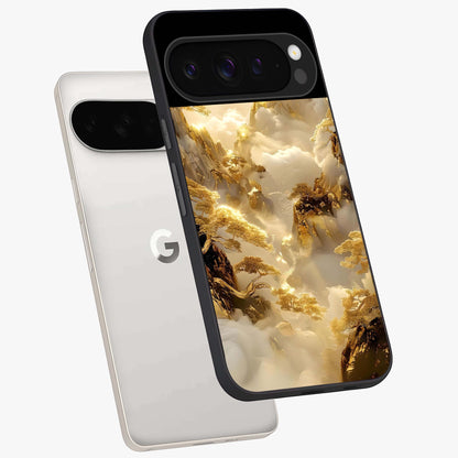 Gates Of Illumination Glass Case displayed in angled mockup highlighting radiant portal inspired design with fantasy aesthetic.