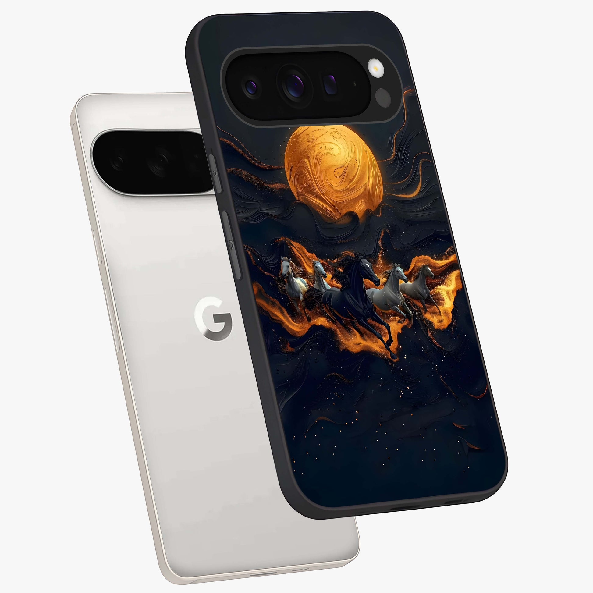 Golden Royal Heritage Glass Case displayed in angled mockup highlighting luxurious heritage design with golden aesthetic style.
