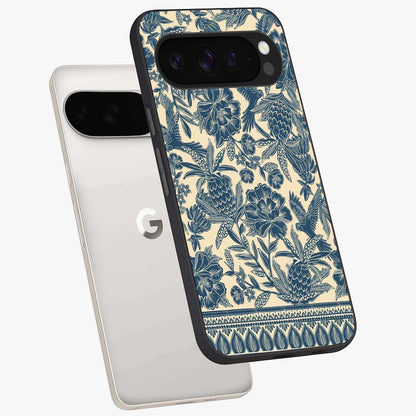 Heirloom Wild Bloom Glass Case displayed in angled mockup highlighting botanical bloom design with classic aesthetic style.