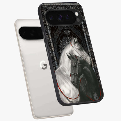 Majestic Ride Legacy Glass Case displayed in angled mockup highlighting sleek vehicle design with bold racing aesthetic.