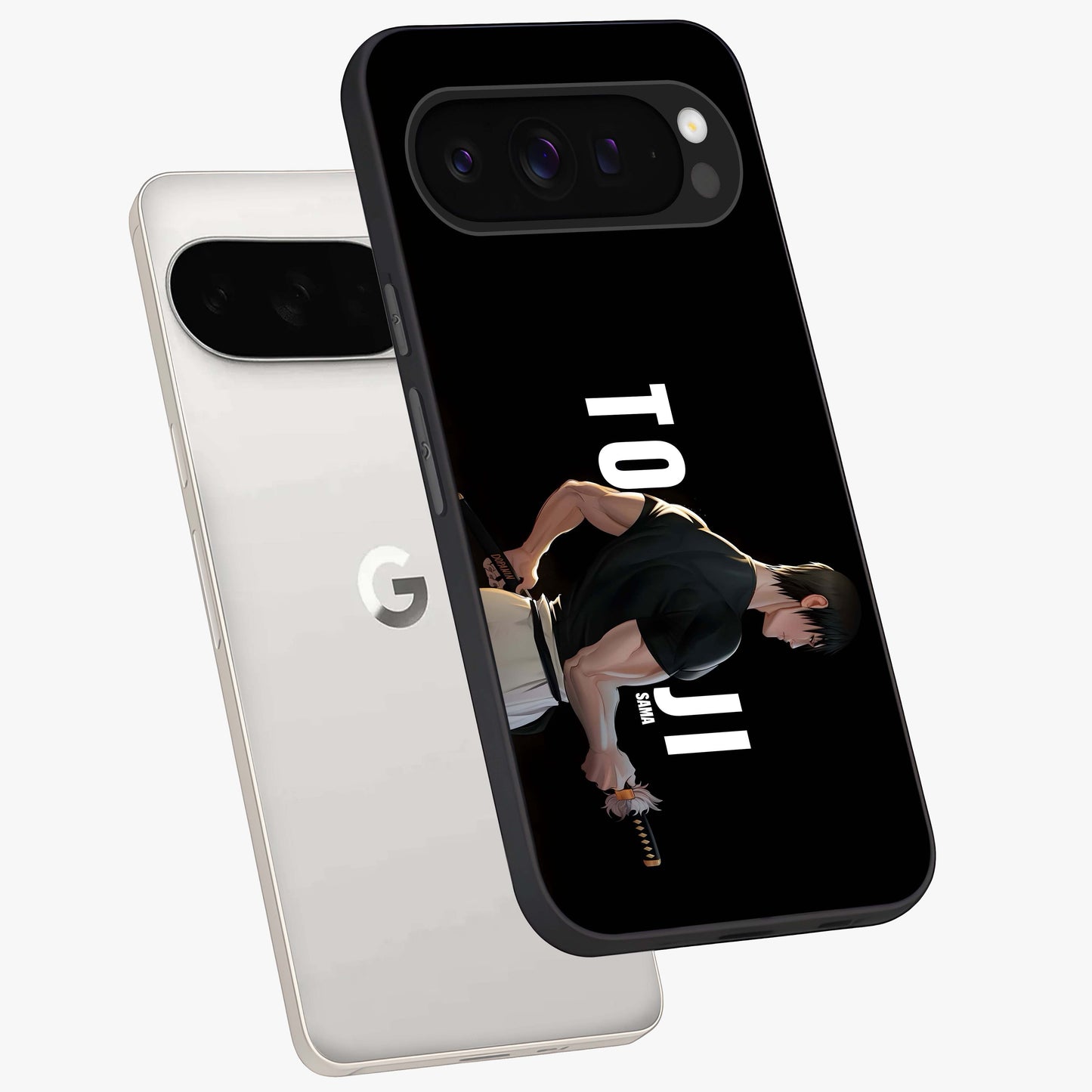 Midnight Blade Resolve Glass Case displayed in angled mockup highlighting powerful blade illustration with dramatic dark aesthetic.