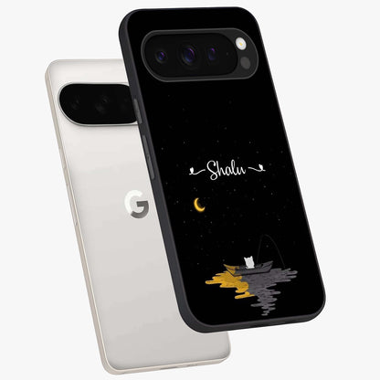 Silent Night Row Glass Case displayed in angled mockup highlighting peaceful evening design with dreamy night aesthetic.