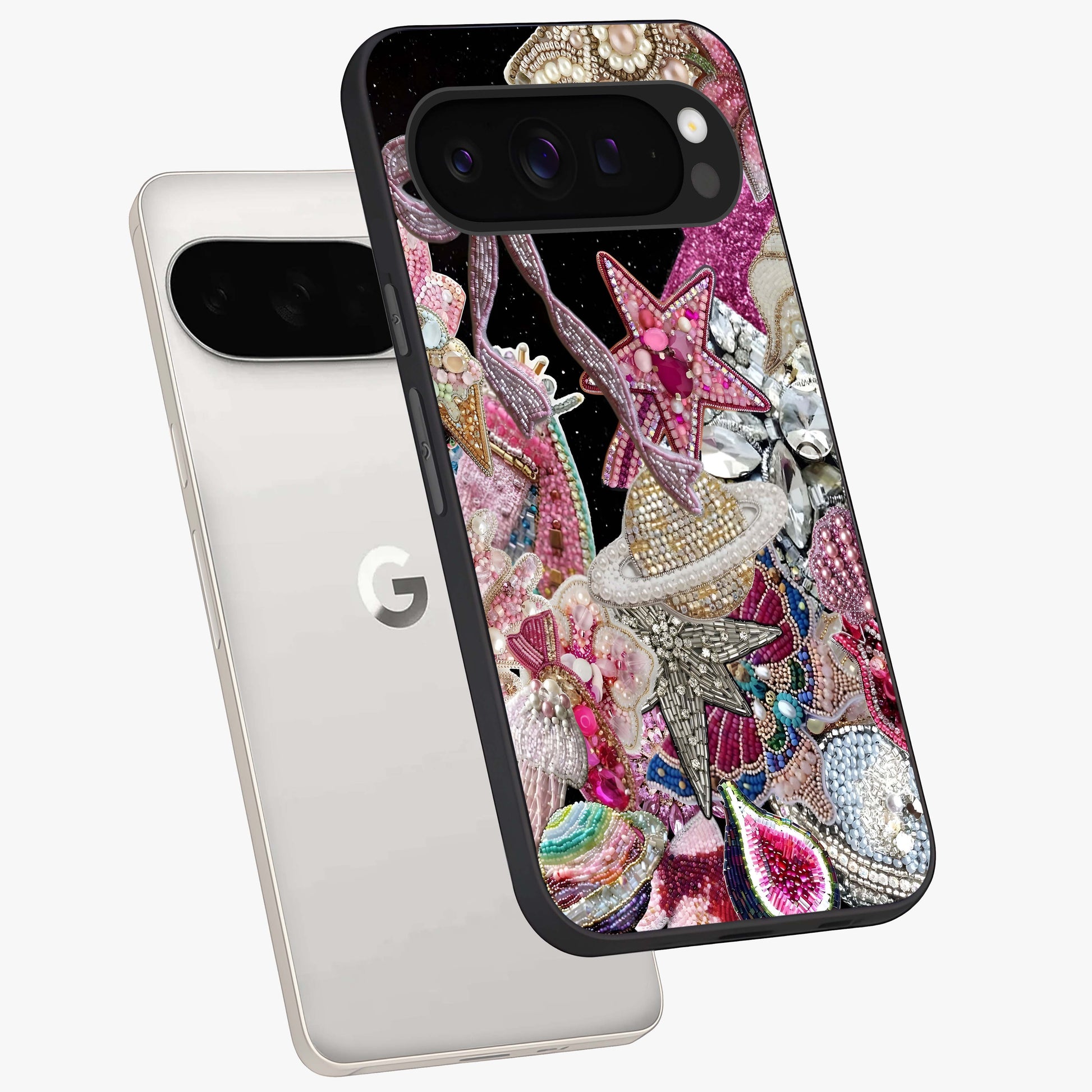 Starlit Jewel Dream Glass Case displayed in angled mockup highlighting glowing celestial jewel design with dreamy aesthetic.