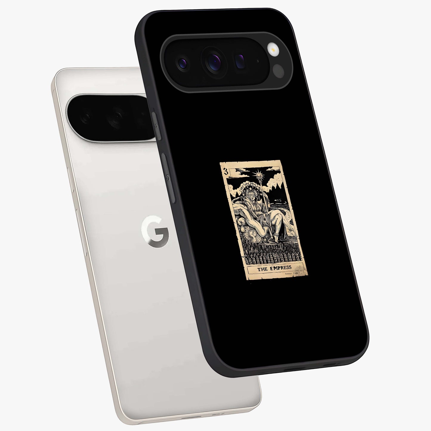 The Empress Glass Case displayed in angled mockup highlighting elegant royal design with majestic aesthetic style.
