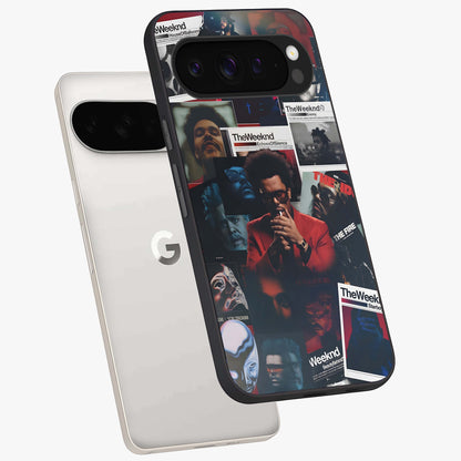The Weeknd Glass Case displayed in angled mockup highlighting stylish pop culture inspired design with modern aesthetic.