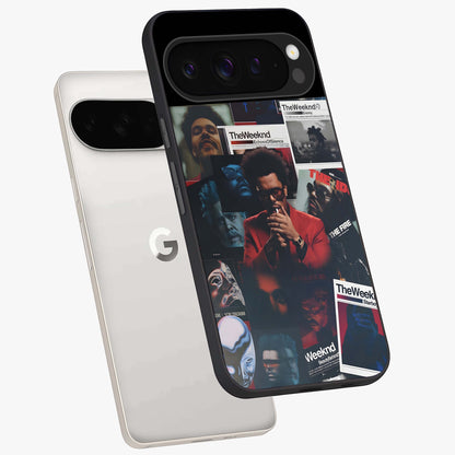 The Weeknd Glass Case displayed in angled mockup highlighting stylish pop culture inspired design with modern aesthetic.