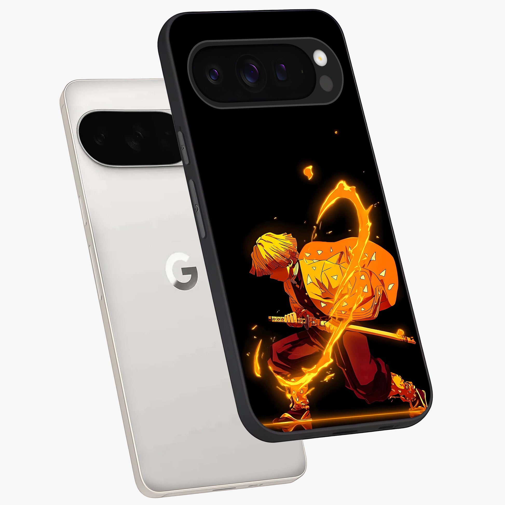 Thunder Flame Execution Glass Case displayed in angled mockup highlighting dramatic fire themed design with intense fantasy aesthetic.