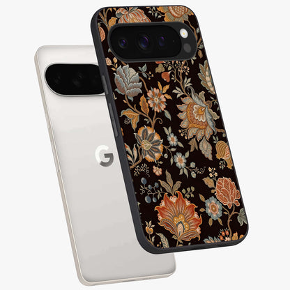 Vintage Floral Dream Glass Case displayed in angled mockup highlighting elegant vintage flower design with soft aesthetic style.
