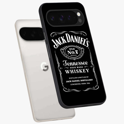 Vintage Whiskey Heritage Glass Case displayed in angled mockup highlighting retro beverage themed design with heritage aesthetic.