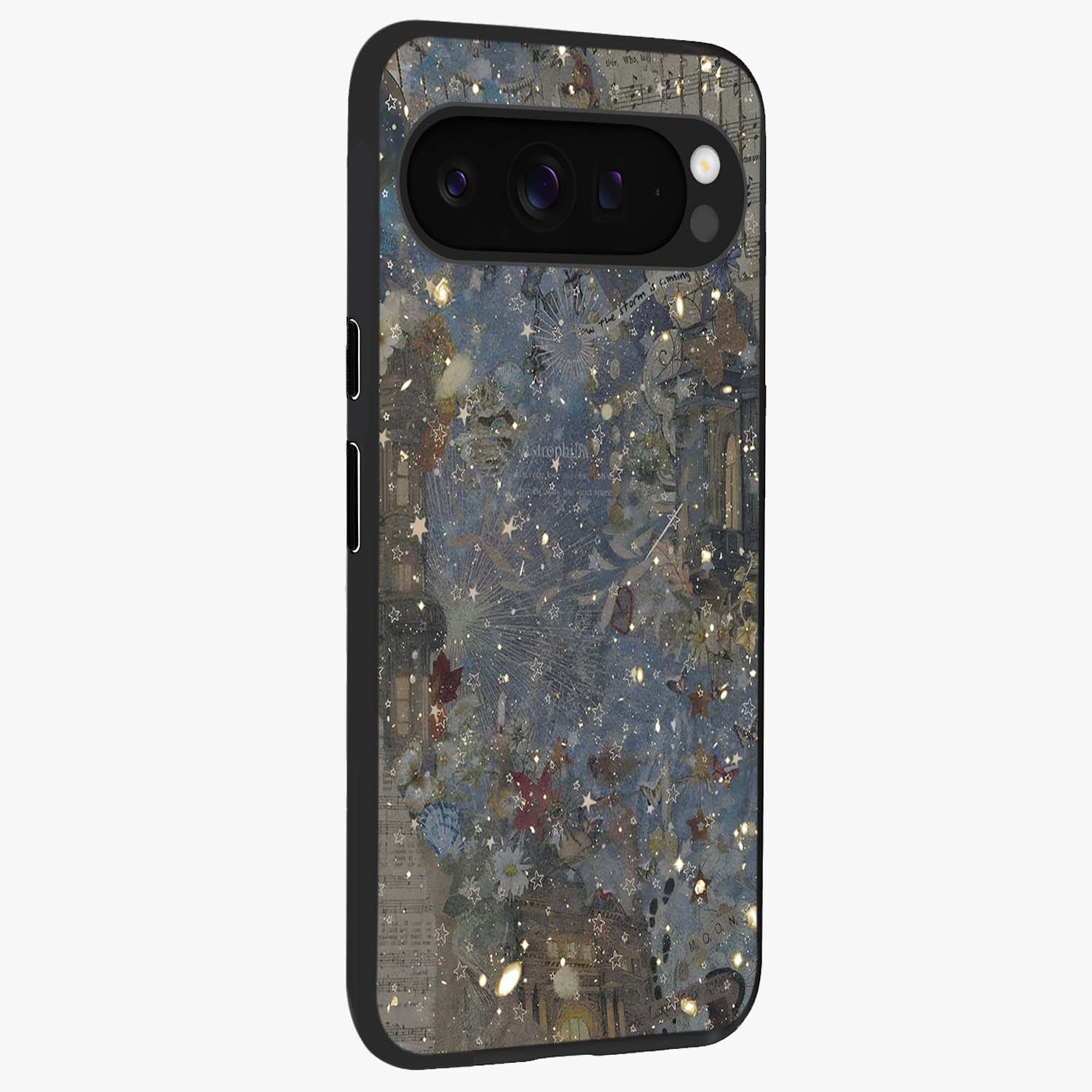 Aesthetic Astrolophia Glass Case upright view showcasing soft aesthetic theme with stylish modern look.
