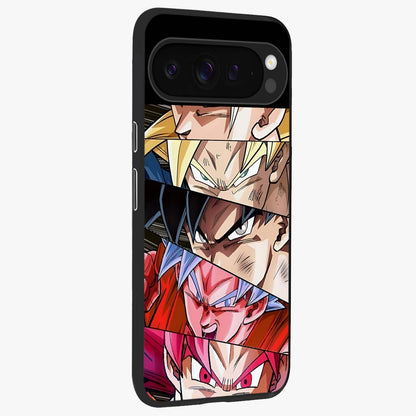 Anime Character Glass Case upright view showcasing expressive anime artwork with bold graphic style.