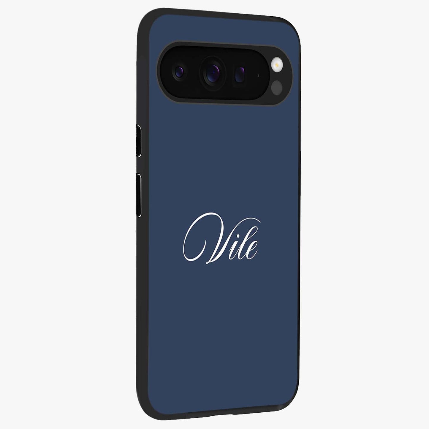 Blue Vintage Floral Pattern Glass Case displayed in angled mockup highlighting classic blue floral pattern and retro aesthetic design.