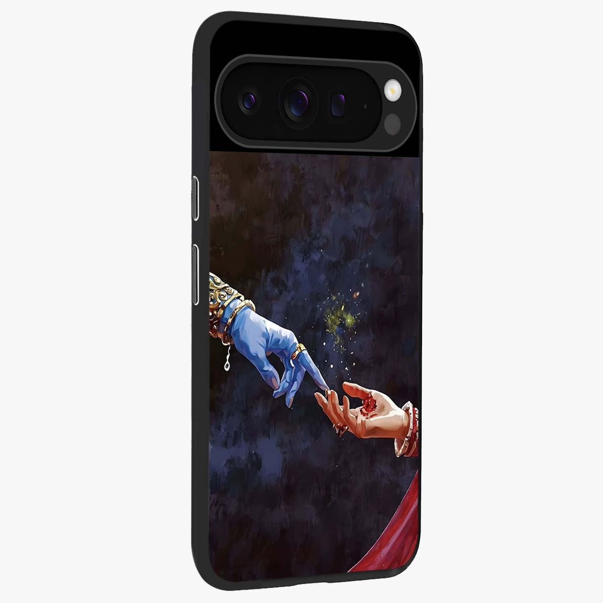 Divine Touch Eternal Glass Case upright view showcasing peaceful spiritual artwork with eternal divine theme.