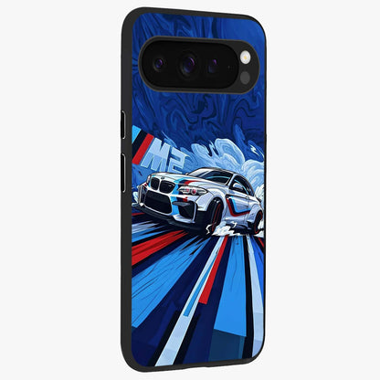 Drift Power Rush Glass Case upright view showcasing high speed racing artwork with bold automotive theme.
