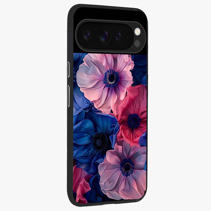 Flower Paper Art Pattern Glass Case upright view showcasing decorative paper floral artwork with creative craft style.