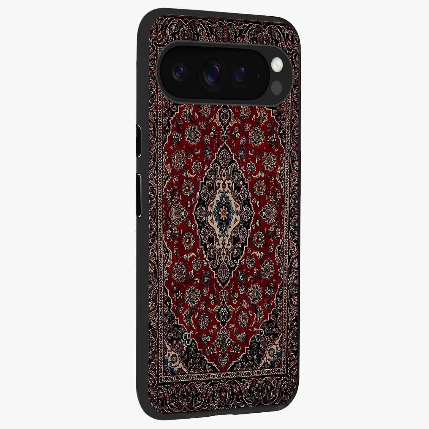 Heritage Carpet Royale Glass Case upright view showcasing detailed ornamental artwork with luxurious traditional theme.