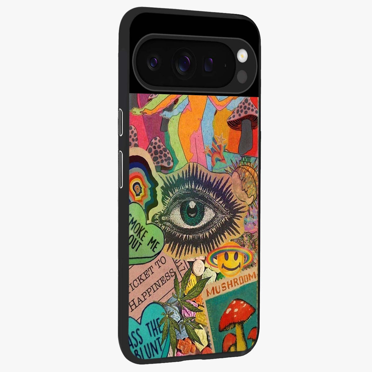 Mystic Eye Wonderland Glass Case upright view showcasing symbolic eye artwork with mysterious fantasy theme.