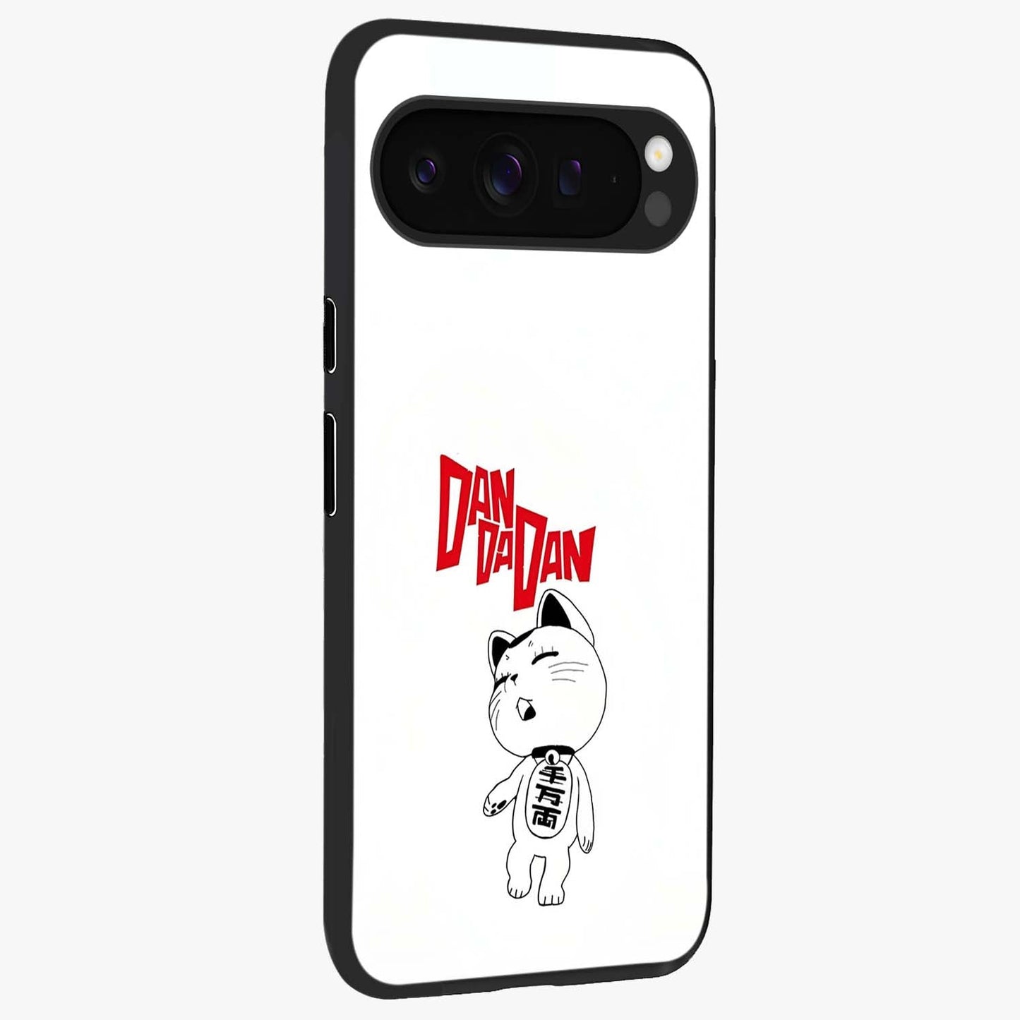 Playful Spirit Charm Glass Case upright view showcasing vibrant charm artwork with fun artistic theme.