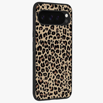 Savage Chic Pattern Glass Case upright view showcasing trendy decorative artwork with edgy fashion theme.