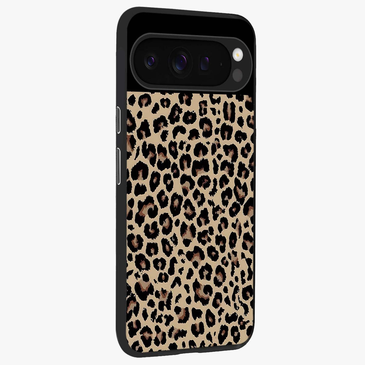 Savage Chic Pattern Glass Case upright view showcasing trendy decorative artwork with edgy fashion theme.