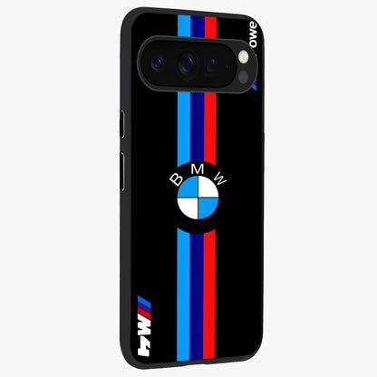 Turbo BMW Beast Glass Case upright view showcasing powerful car artwork with modern motorsport theme.