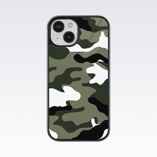 Green Camo- Camouflage Glass Case