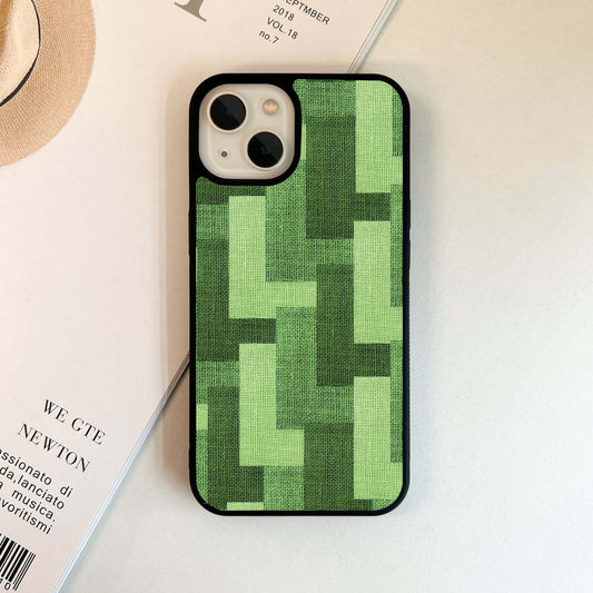 Green Zigzag Glass Case