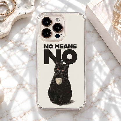 Grumpy Coffee Cat Clear Silicon Cover