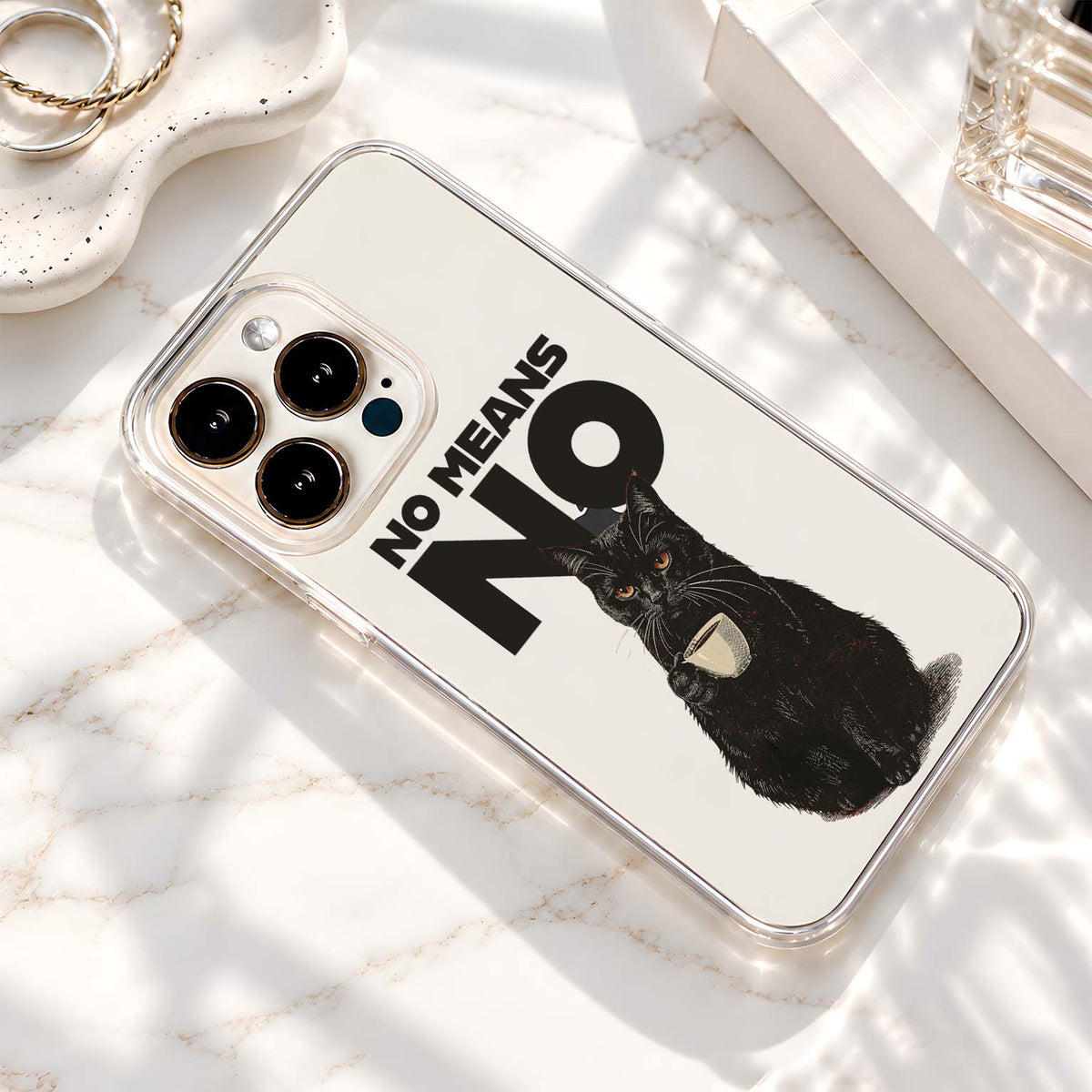 Grumpy Coffee Cat Clear Silicon Cover