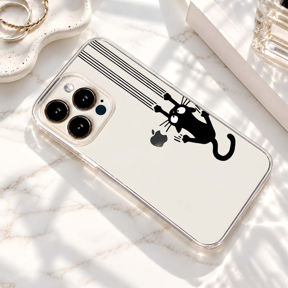 Hanging Cat Chaos Clear Silicon Cover
