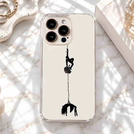 Hanging Spider Silhouette Clear Silicon Cover