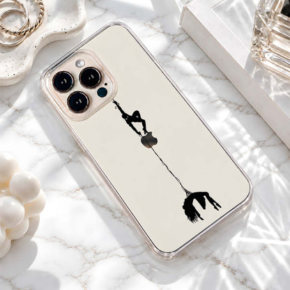 Hanging Spider Silhouette Clear Silicon Cover