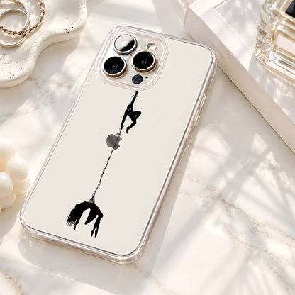 Hanging Spider Silhouette Clear Silicon Cover