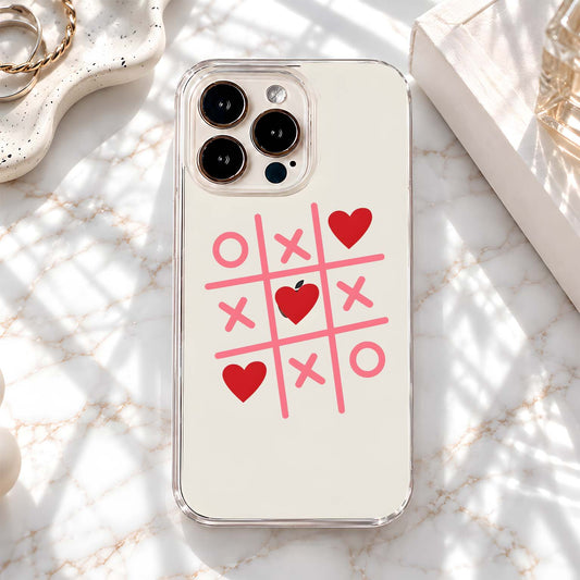 Heart Tic Tac Toe Clear Silicon Cover