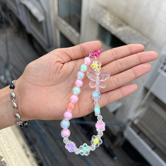 Pastel Butterfly Garden Phone Charm