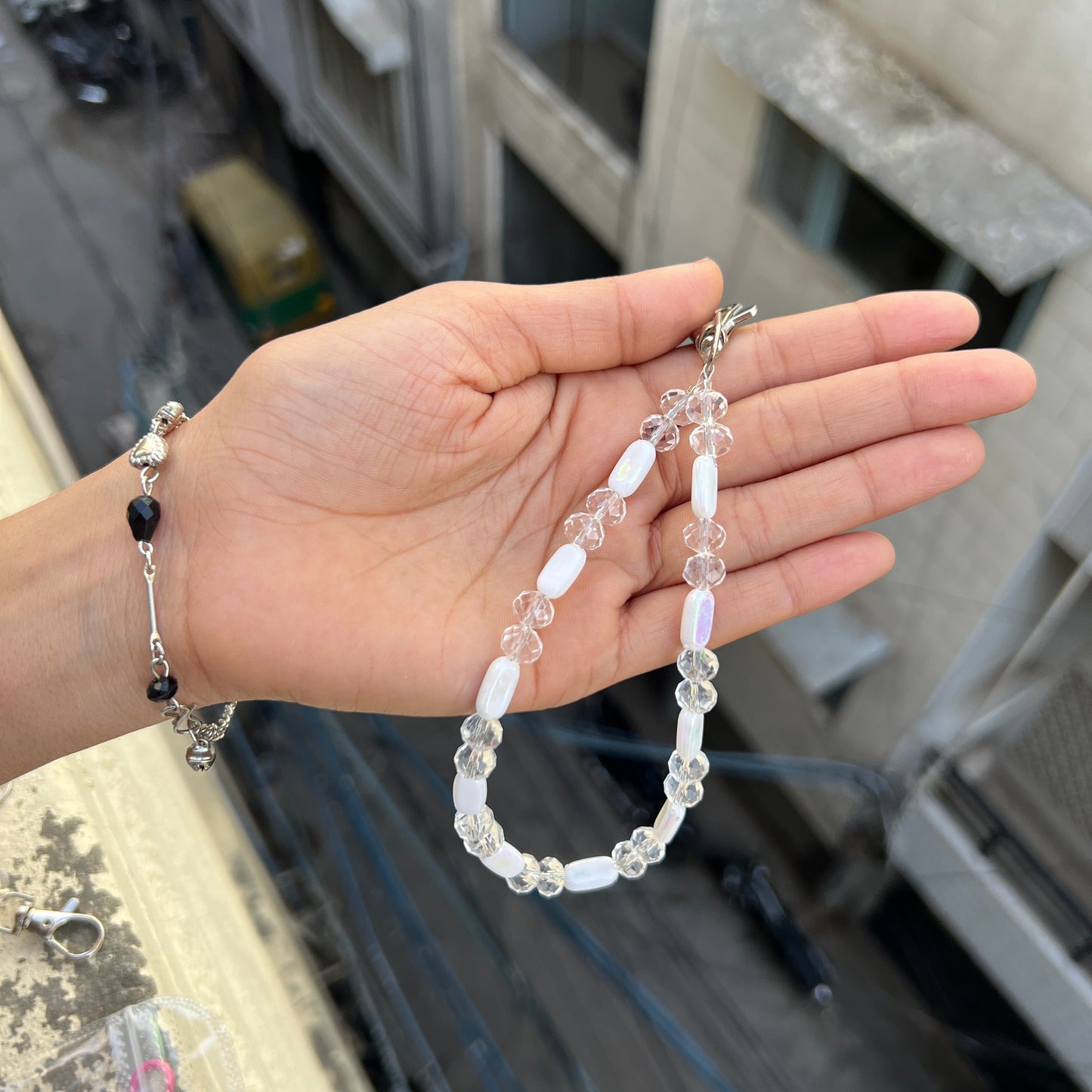 Pearl Frost Shine Phone Charm