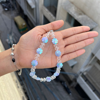 Icy Flower Glow Phone Charm