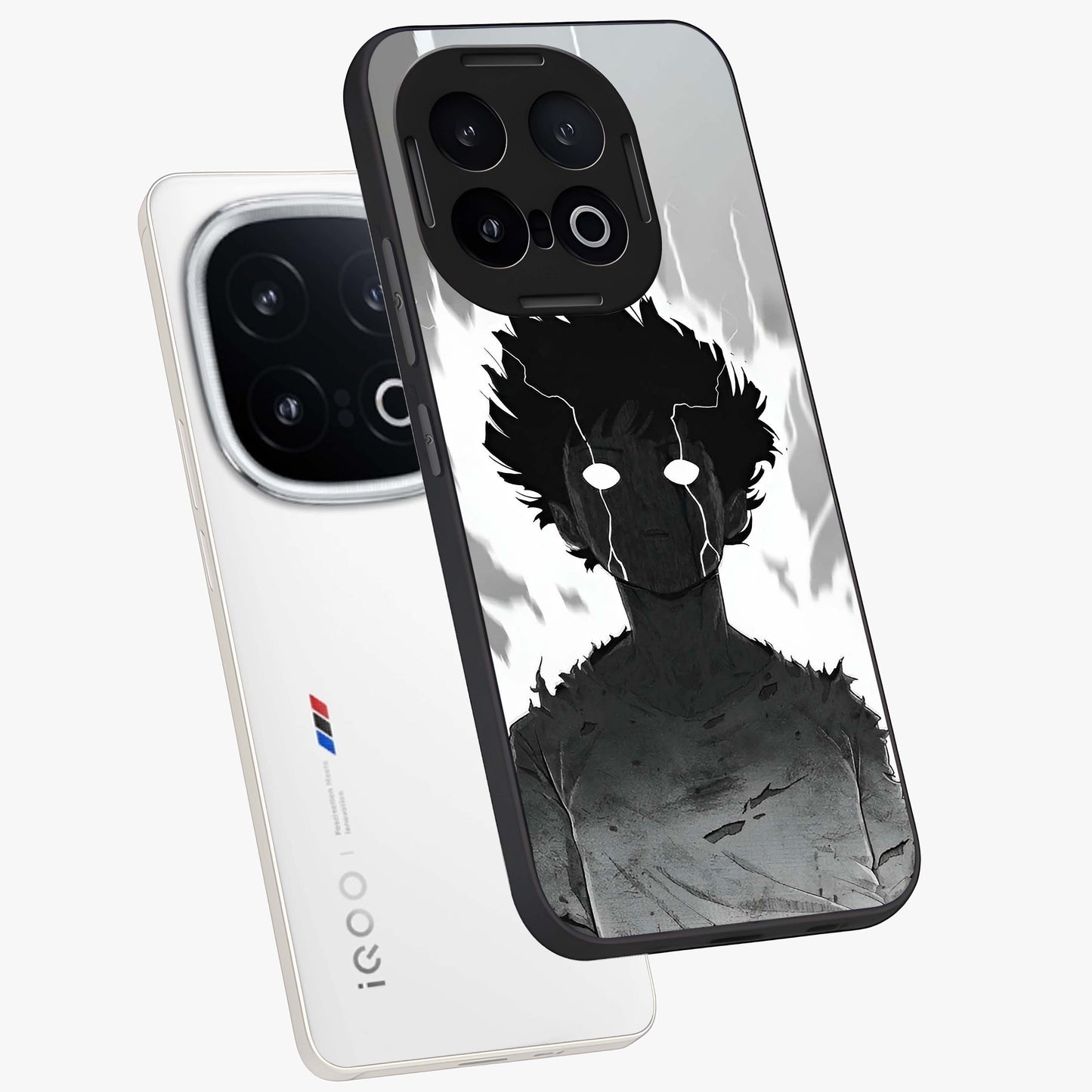 Awakened Inner Rage Glass Case displayed in angled mockup highlighting powerful graphic design and bold artistic theme.