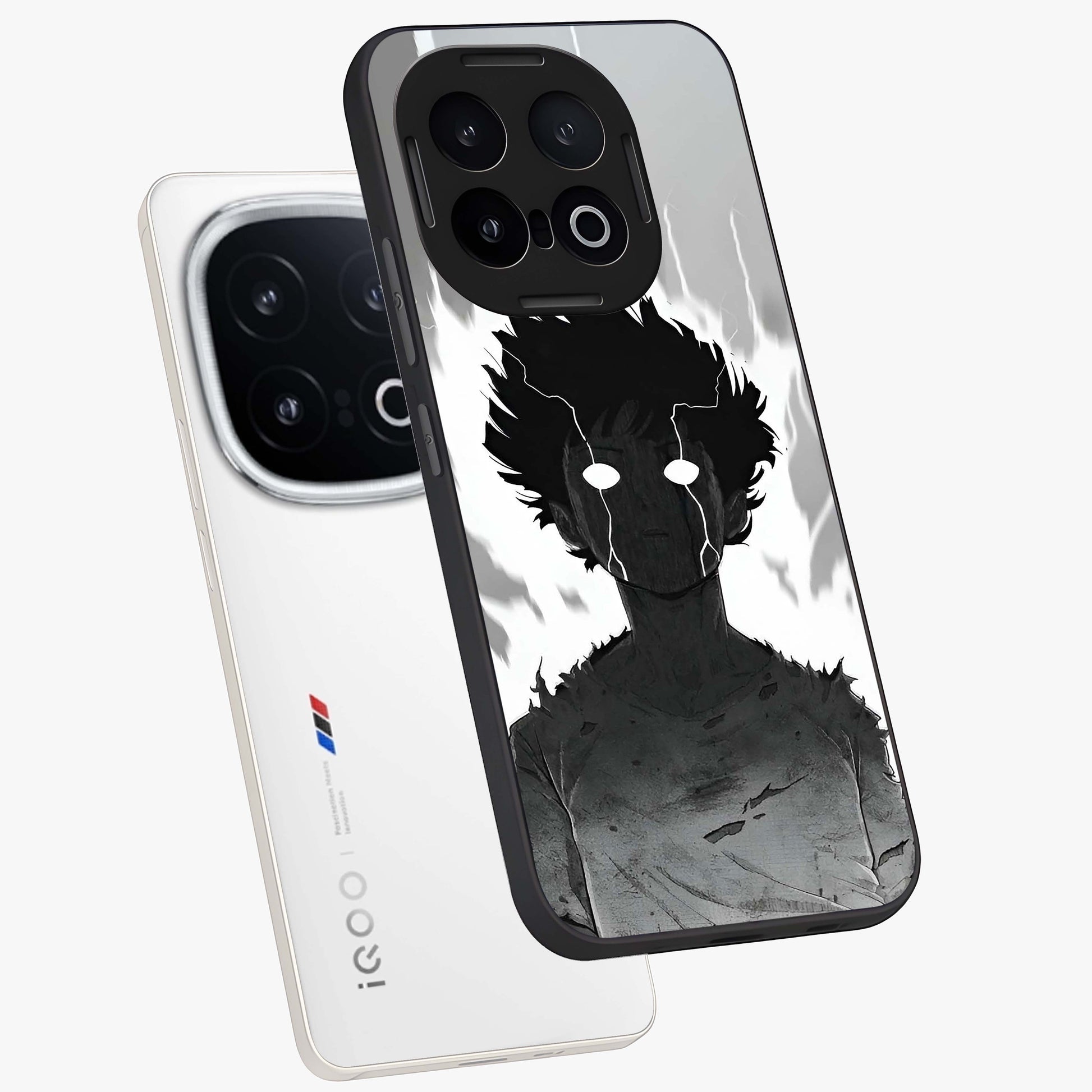 Awakened Inner Rage Glass Case displayed in angled mockup highlighting powerful graphic design and bold artistic theme.