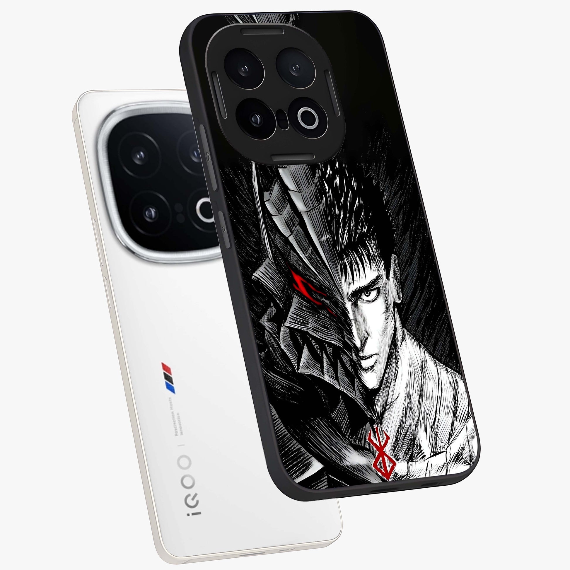 Berserker Blood Oath Glass Case displayed in angled mockup highlighting dark fantasy graphic design and powerful theme.