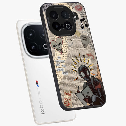 City Dream Sketch Glass Case displayed in angled mockup highlighting minimal city illustration with aesthetic sketch style.