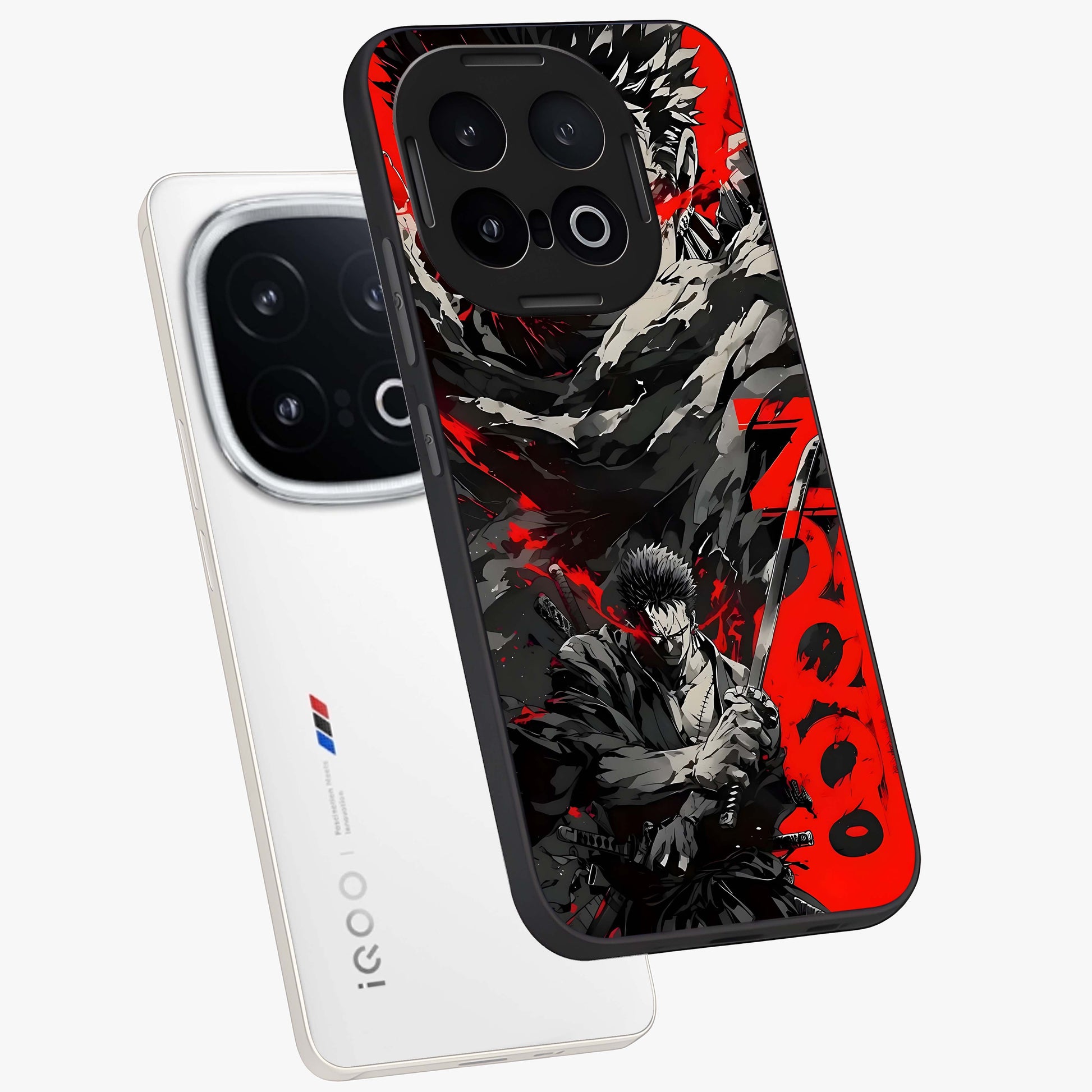 Demon Sword Resolve Glass Case displayed in angled mockup highlighting powerful demon sword illustration with dark fantasy aesthetic.