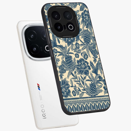 Heirloom Wild Bloom Glass Case displayed in angled mockup highlighting botanical bloom design with classic aesthetic style.